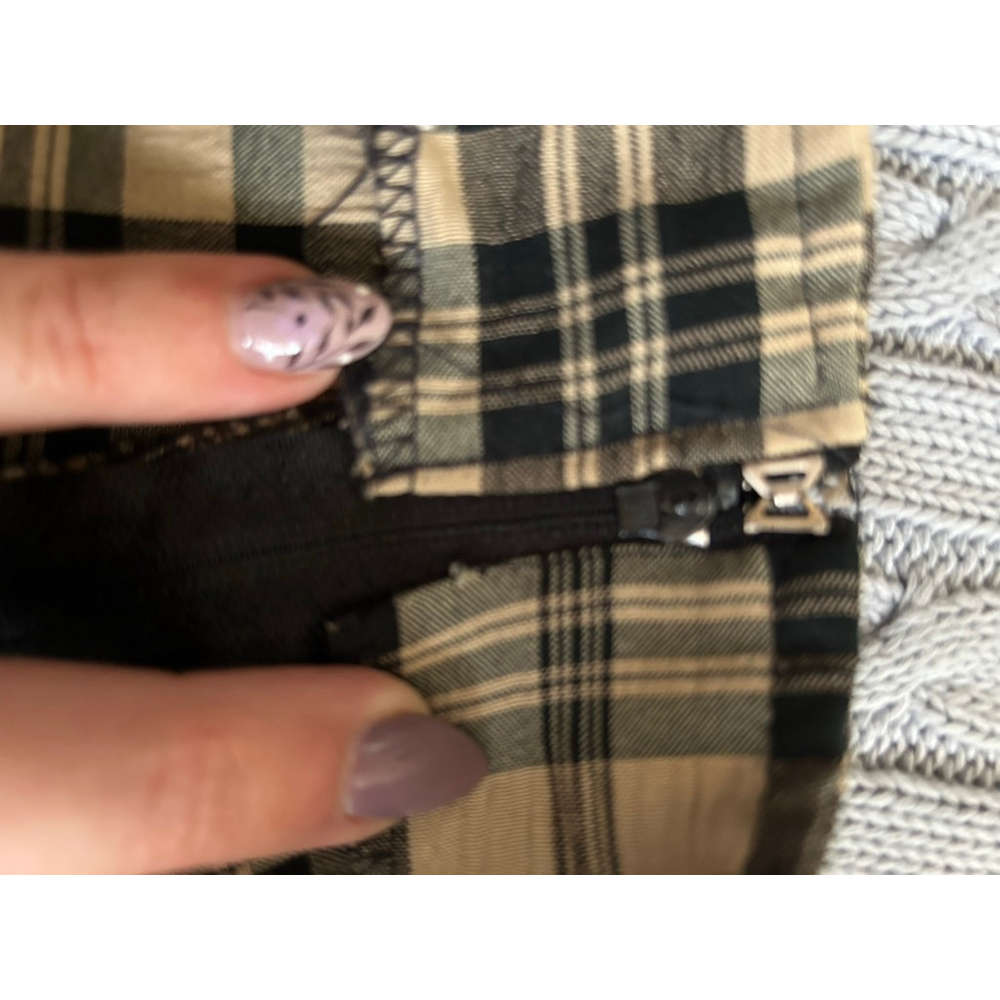 Vintage Prima Donna Plaid Wide Leg Pants High Waist Tie Front Trousers Canada - Picture 4 of 6